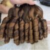 ASARA HAIR, Finger Curly Style, Piano Brown color, Vietnamese Human Hair