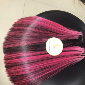 ASARA HAIR Pink Piano Bone Straight Hair, Silky Human Hair