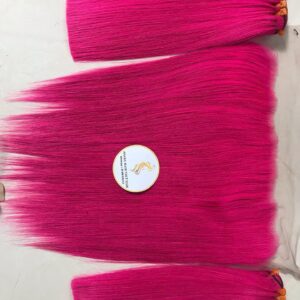 ASARA HAIR, Bone Straight Style, Pink color, Vietnamese Human Hair