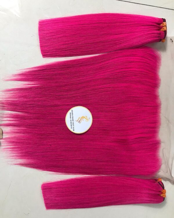 ASARA HAIR, Bone Straight Style, Pink color, Vietnamese Human Hair