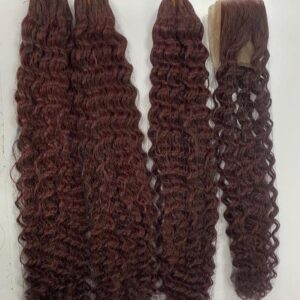 ASARA HAIR, Deep Wave Style, Chestnut color, Vietnamese Human Hair