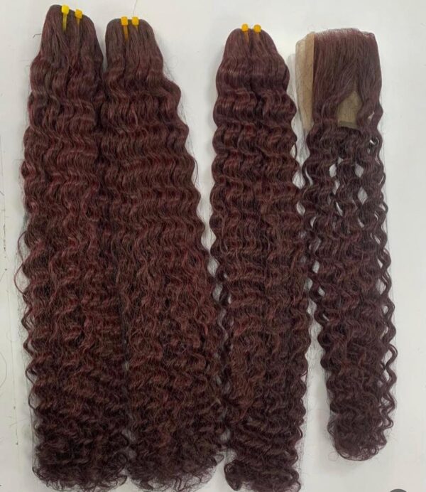 ASARA HAIR, Deep Wave Style, Chestnut color, Vietnamese Human Hair